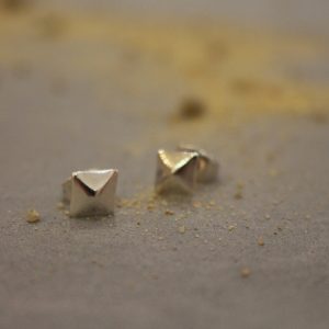 boucles d'oreilles puce argenté pour homme