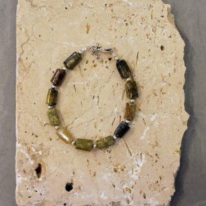 bracelet homme pierre naturelle grenat vert