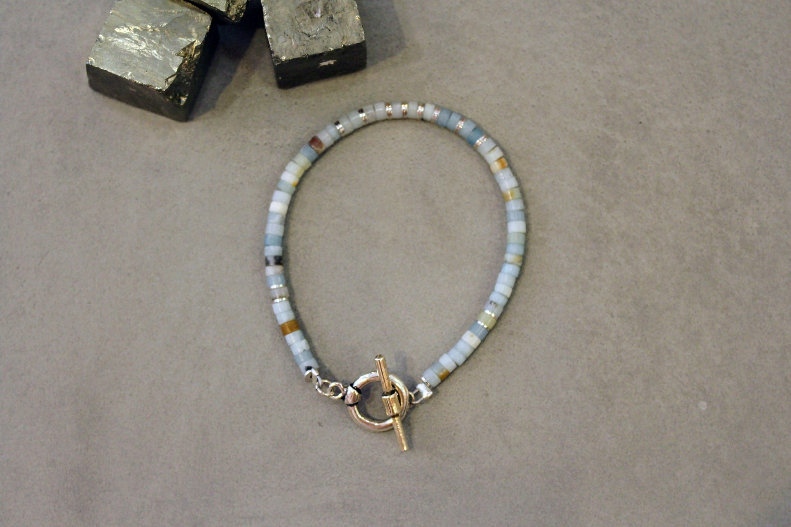 bracelet homme amazonite