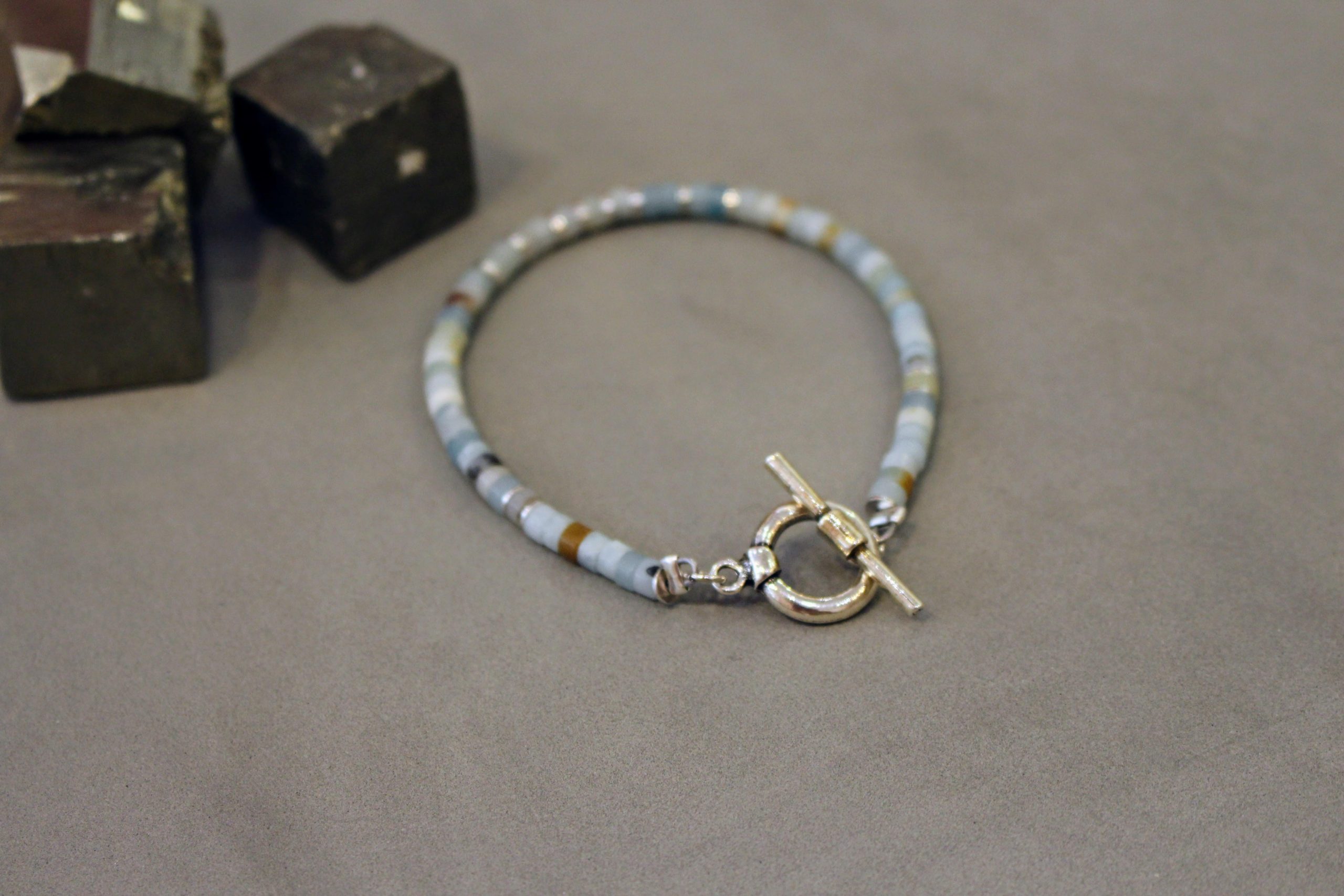 bracelet homme amazonite