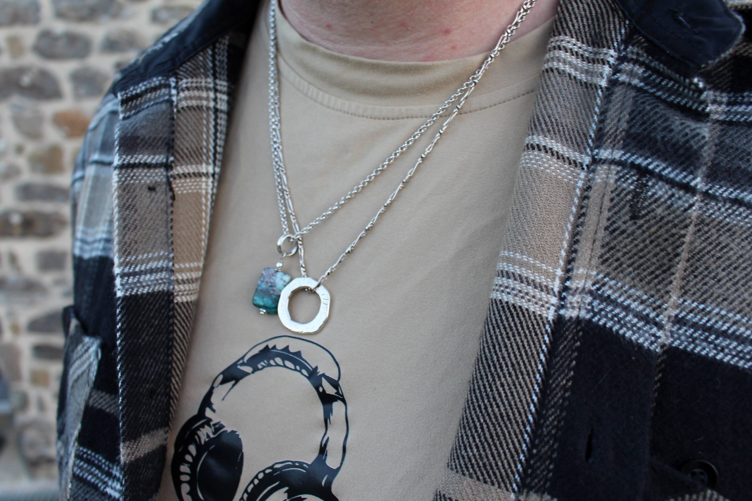 collier bijou homme collier argenté